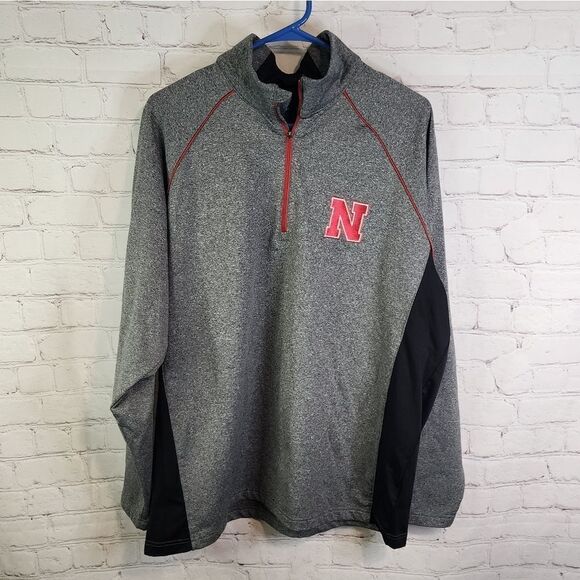 Men's Antigua "University of Nebraska" zip-up fleece sweater, size XL - Picture 1 of 3